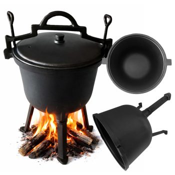 7 literes öntöttvas fazék, fedővel