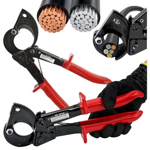 Racsnis ollós kábelvágó szigetelt vágó 240 mm2