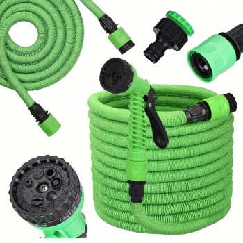   Kerti tömlő, flexibilis 1/2" 7,5-22,5 m csatlakozókkal, univerzális pisztoly