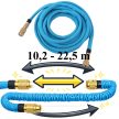 Rugalmas kerti tömlő 10,2-22,5 m 1/2 3/4 prémium erős csatlakozókkal