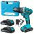 nagy teljesítményű Akkus fúró-csavarhúzó  2x 3000 mAh akkumulátorral + tok