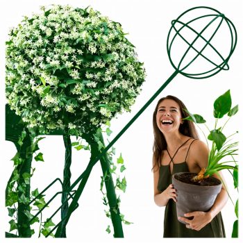    fém kerti pergola tartó futórózsáknak és virágoknak 50x10cm - zöld