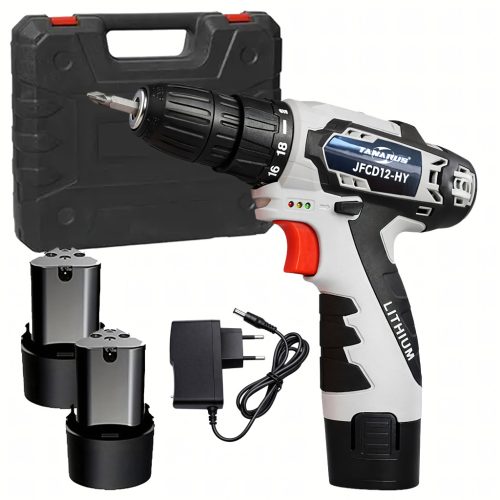 12 V-os akkus csavarhúzó készlet,  2 db 1,5 Ah-s akkumulátorral +tok