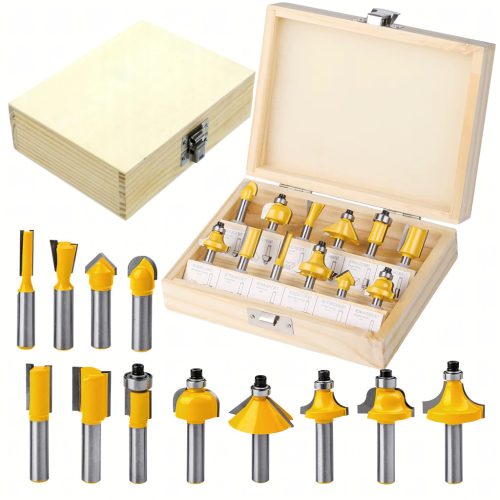 Nagy sebességű asztalosvágó készlet, formázott ácsvágók, 12 darabos