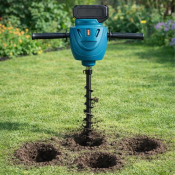   Keverőcsiga, akkus fúró földhöz, talajhoz, habarcshoz, 2 db 3000 mAh akkumulátorral, 2 az 1-ben keverő és fúró