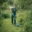 Akkus elektromos bozótvágó, fűszegélynyíró, nagy teljesítményű  600 W-os motor