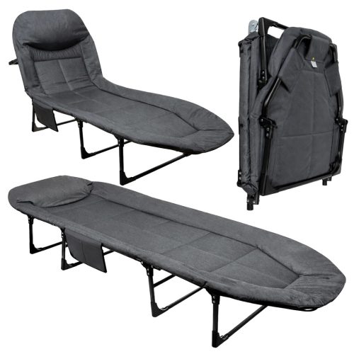 Összecsukható kempingágy, stabil  200 × 70 × 30 cm nyugágy, max 150kg