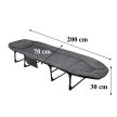 Összecsukható kempingágy, stabil  200 × 70 × 30 cm nyugágy, max 150kg