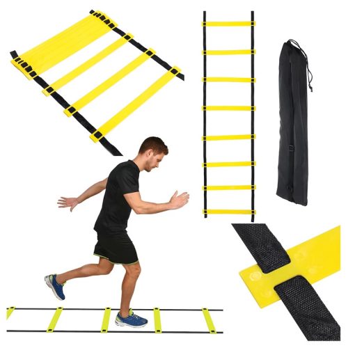 Koordinációs létra edzéshez, focihoz, teniszhez, 6m, könnyen szállítható