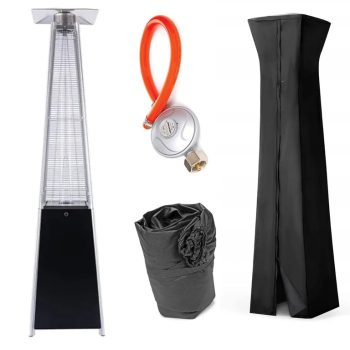   Gázfűtéses ernyős sugárzó fűtőtest 13 kW 227 cm szett fedéllel