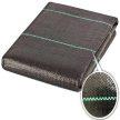 Geotextil, 1,6x100m, 70g/m², UV-álló, fekete - gyomirtó kertszőnyeg, PP talajtakaró növényvédelemhez