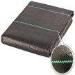 Geotextil, 1,6x100m, 90g/m², UV-álló, fekete - gyomirtó kertszőnyeg, PP talajtakaró növényvédelemhez