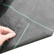 Geotextil, 1,6x100m, 90g/m², UV-álló, fekete - gyomirtó kertszőnyeg, PP talajtakaró növényvédelemhez