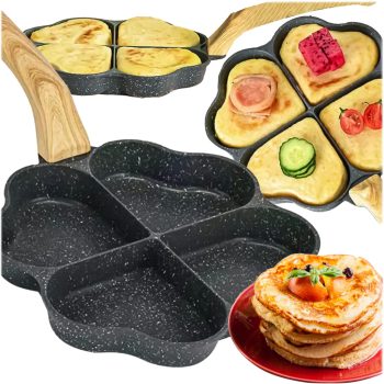   Tapadásmentes palacsinta, fánk és tojás sütő, 4 db szív forma