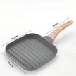 Tapadásmentes Grill serpenyő, gázhoz és indukcióhoz, 18,2 cm
