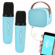 Vezeték nélküli karaoke szett, 2 részes, bluetooth 5.0, kék színben