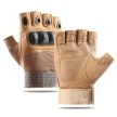 Ujjatlan sport/katonai kesztyű, barna, XL