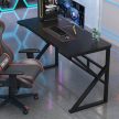 Gamer asztal, többfunkciós íróasztal, fekete, 120x60 cm