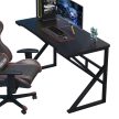 Gamer asztal, többfunkciós íróasztal, fekete, 120x60 cm