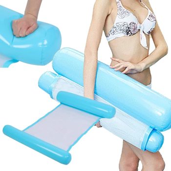   Összecsukható felfújható strandmatrac, kék, 120cm x 70cm