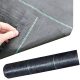 Agrotextil gyomvédő szőnyeg, fekete 90 g/m², UV álló talajtakaró agrotextília 1,1 × 50 m kertbe gyom ellen