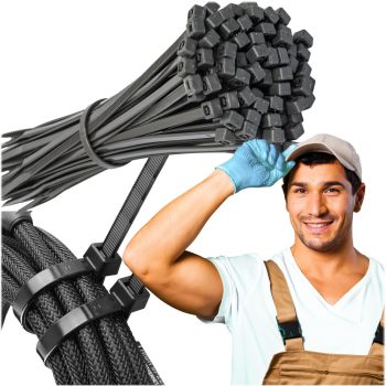 Gyorskötöző, fekete 3,6x150mm 50 db