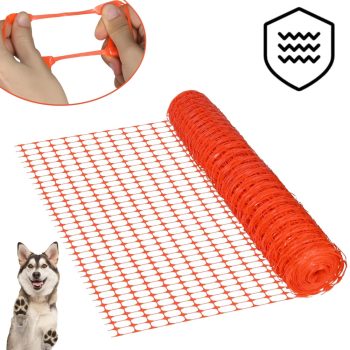   Biztonsági műanyag vágható építési háló, narancssárga, 1x50 m