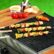 Grill és BBQ nyárs 10db/készlet, 30 cm hosszú rozsdamentes acél nyárs