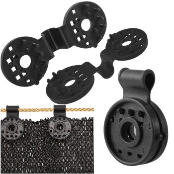   20db - Rögzítő klipsz szőtt árnyékoló hálóhoz, 20 db/csomag, fekete