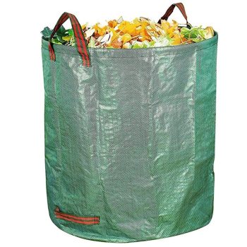   Kerti tároló zsák erős anyagból, 120 literes, 80x60cm, zöld