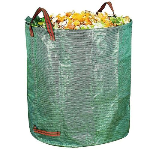 Kerti tároló zsák erős anyagból, 120 literes, 76x65cm, zöld