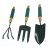Kerti szerszámkészlet, 3 db-os szett, gereblye, lapát és villa