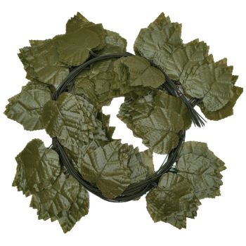   12 darabos mesterséges borostyán díszfüzér készlet, 27 m, zöld