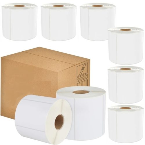 8 tekercs Öntapadós thermo etikett címke 100x150mm, 500db címke/tekercs