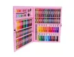 Festőkészlet rózsaszín tokban, 168 db-os