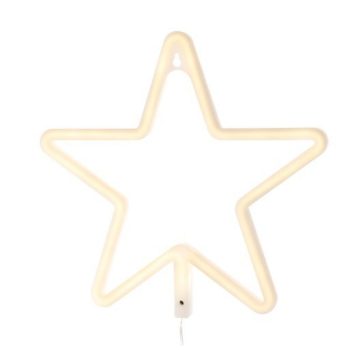 LED éjjeli lámpa - csillag - meleg fehér