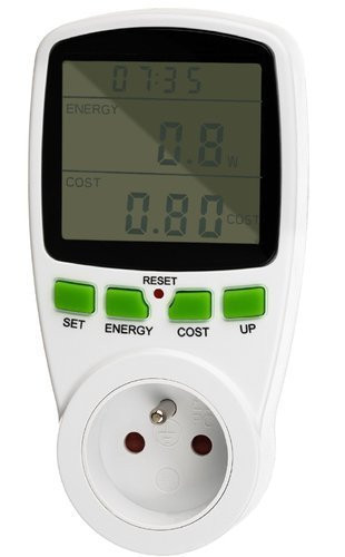 Digitális energiafogyasztás mérő, wattmérő, 230V