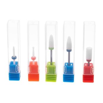   Kerámia körömcsiszoló fej készlet, elektromos körömreszelőhöz – 5 különböző fejjel