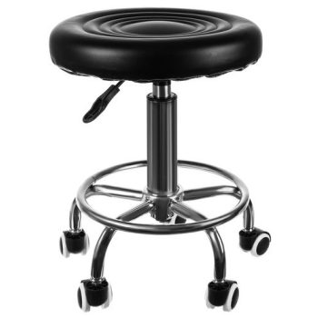 Forgó fodrász szék állítható magassággal, fekete