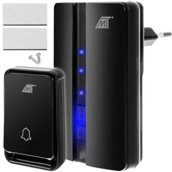 Vízálló vezeték nélküli fekete csengő