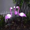 Napelemes kerti lámpa, flamingó, 3 darabos készlet, 3x2 LED
