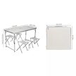 Összecsukható kemping szett, 1 db asztal + 4 db szék