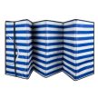 Vízálló összecsukható praktikus strandszőnyeg, 190 x 66 cm, kék/fehér csíkos