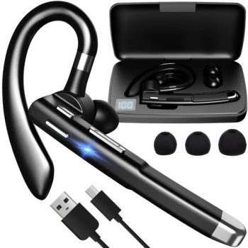   Vezeték nélküli bluetooth headset, 180 óra készenléti idő, power bank tok, 10 méteres hatótáv
