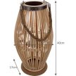 Bambusz lámpa, rattan, bézs, 40 cm