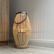 Bambusz lámpa, rattan, bézs, 40 cm