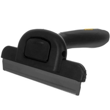 Kisállat szőrápoló kefe, fekete, 10.5x5x13 cm