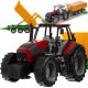 Traktor pótkocsival, nyitható napfénytetővel, nyitható motorháztetővel