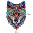Fából készült puzzle játék, farkas motívum, 170 db-os