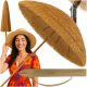 Hawaii stílusú napernyő, erkélyre, strandra, teraszra, 170 cm, bézs